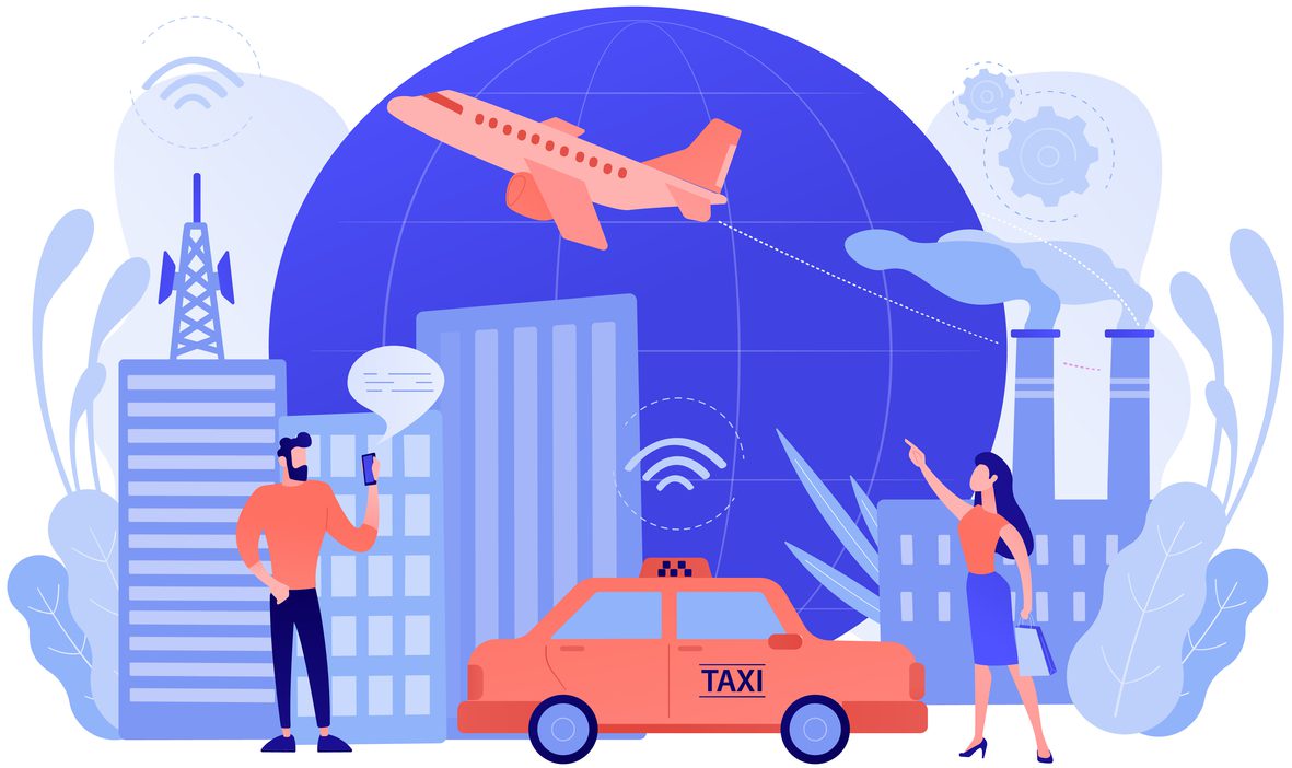 Futuristic Travel with automated taxi