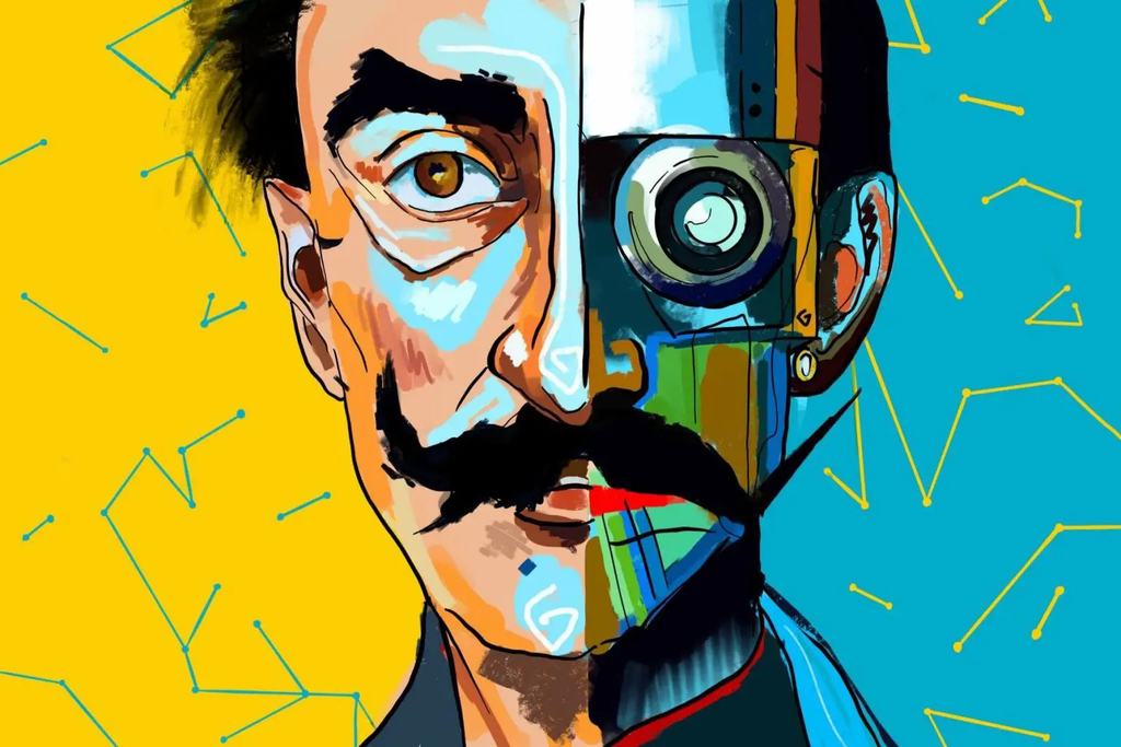 The Artist Salvador Dali imagined as AI robot